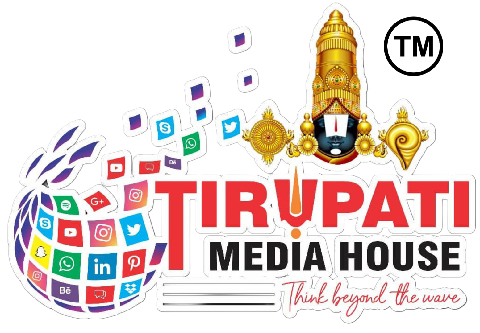 Recognizable logo of Tirupati Media House.